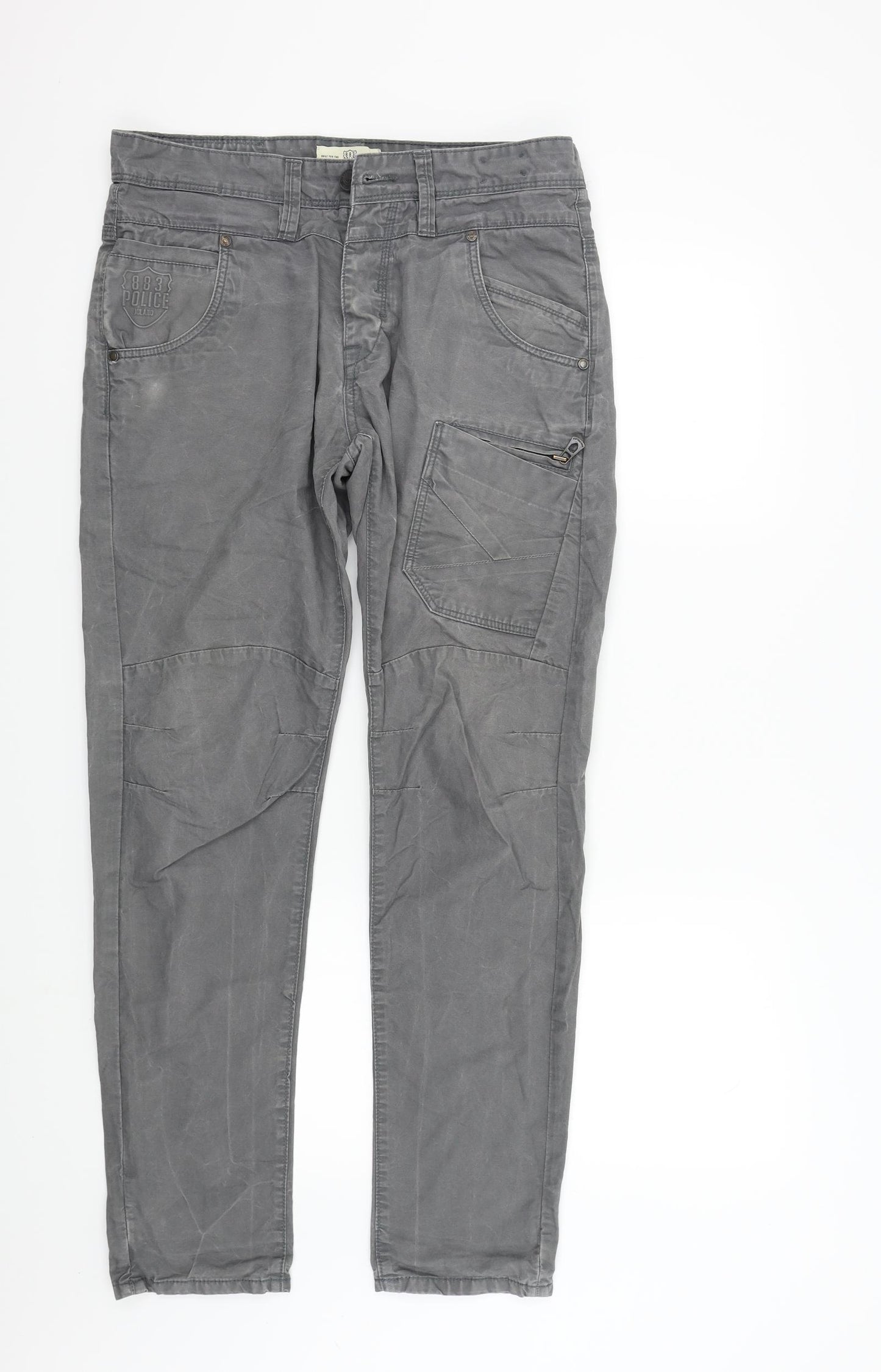 Police Mens Grey   Straight Jeans Size 32 L31 in