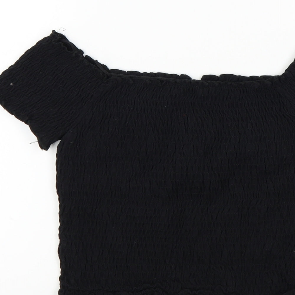 Stradivarius Womens Black   Basic T-Shirt Size M  - elastic chest