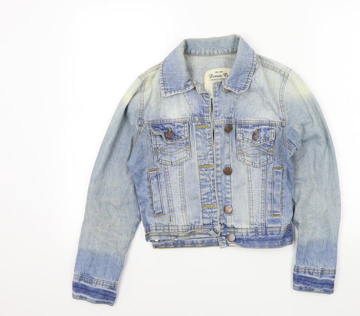 denim&co Womens Blue   Jacket  Size 8  - Distressed