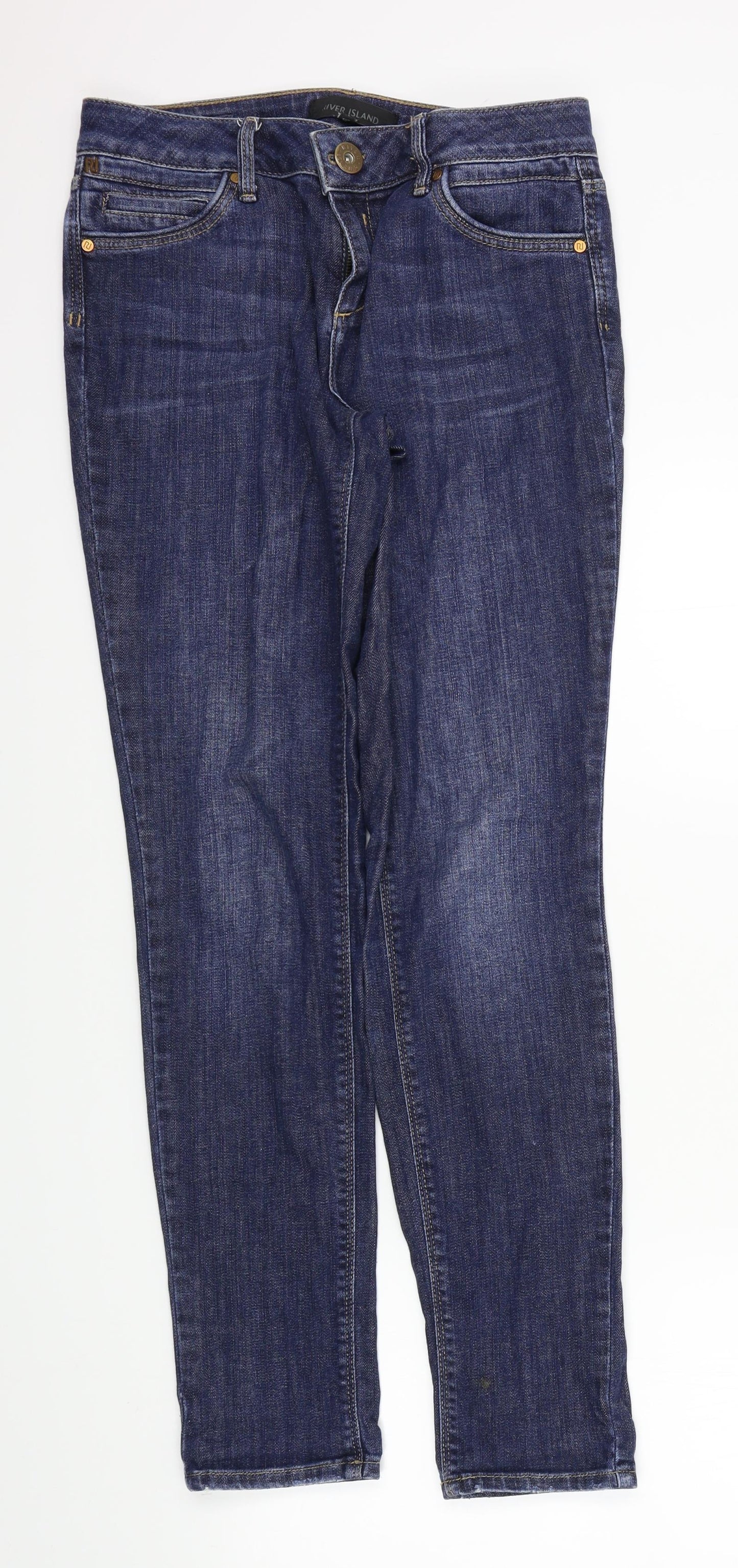 River Island Womens Blue   Straight Jeans Size 10 L31 in