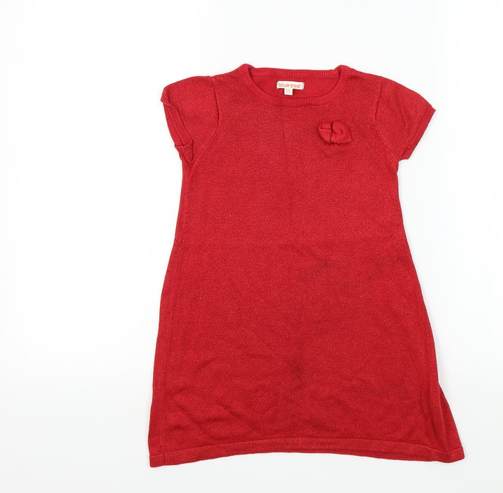 Blue Zoo Girls Red   A-Line  Size 5-6 Years