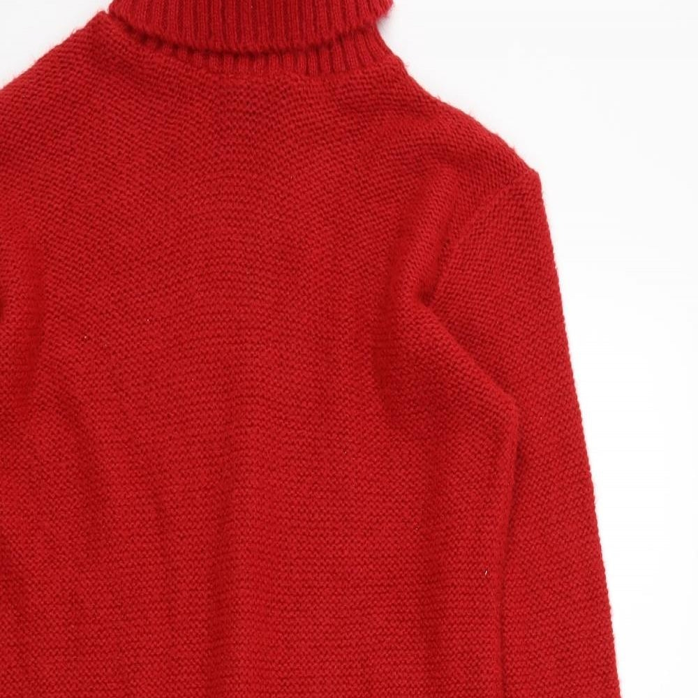 Boohoo Womens Red   Pullover Jumper Size L