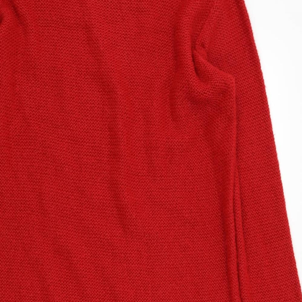 Boohoo Womens Red   Pullover Jumper Size L
