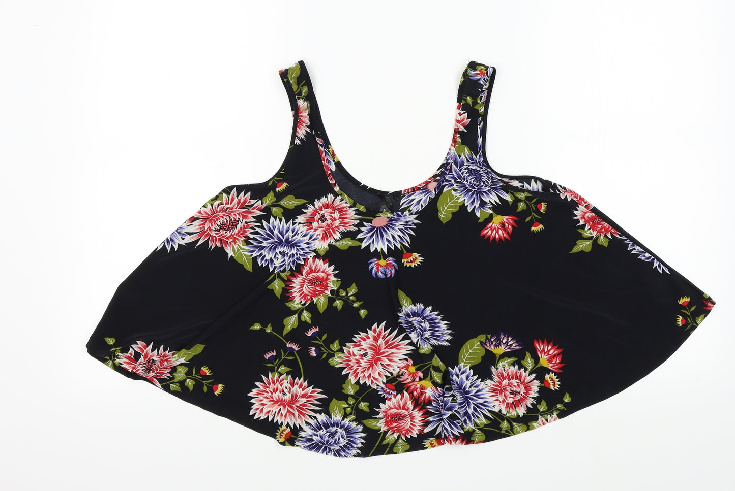 Atmosphere Womens Black Floral  Basic T-Shirt Size 10