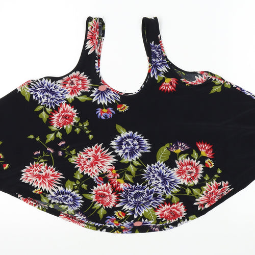 Atmosphere Womens Black Floral  Basic T-Shirt Size 10
