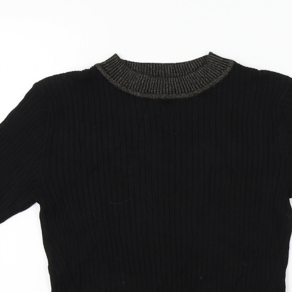 River Island Womens Black   Pullover Jumper Size 10  - sparkle detail