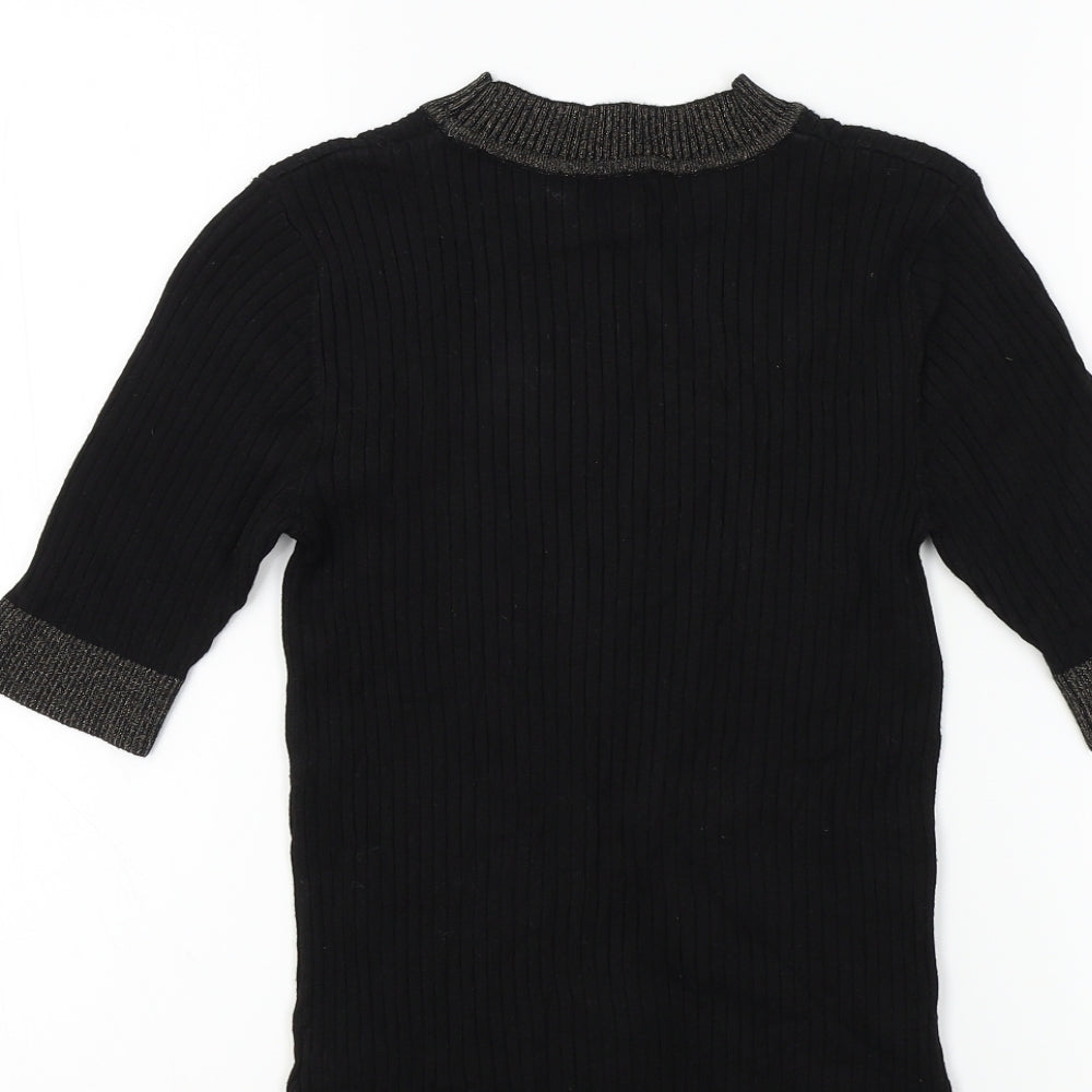 River Island Womens Black   Pullover Jumper Size 10  - sparkle detail