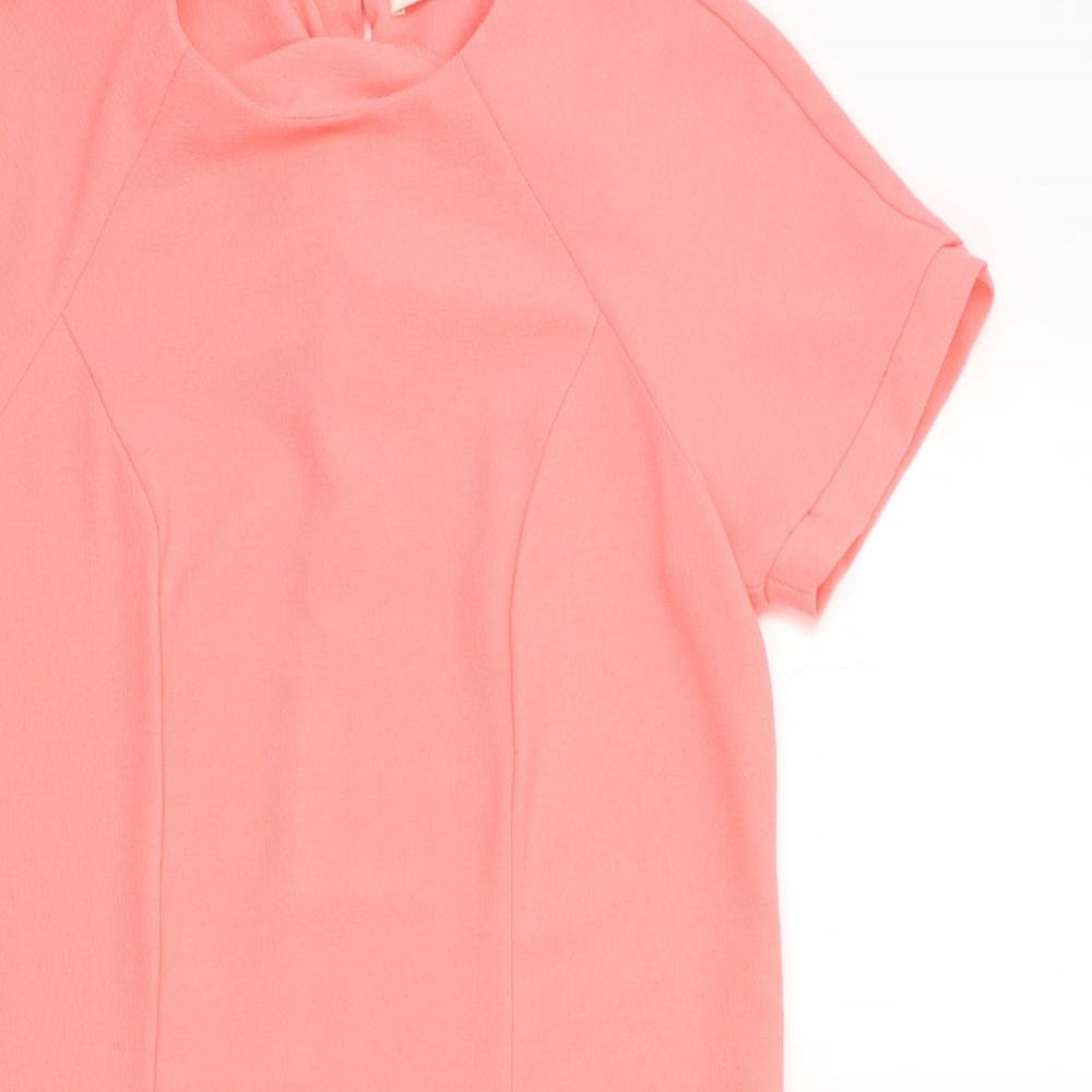 Miss Selfridge Womens Orange Colourblock  A-Line  Size 10