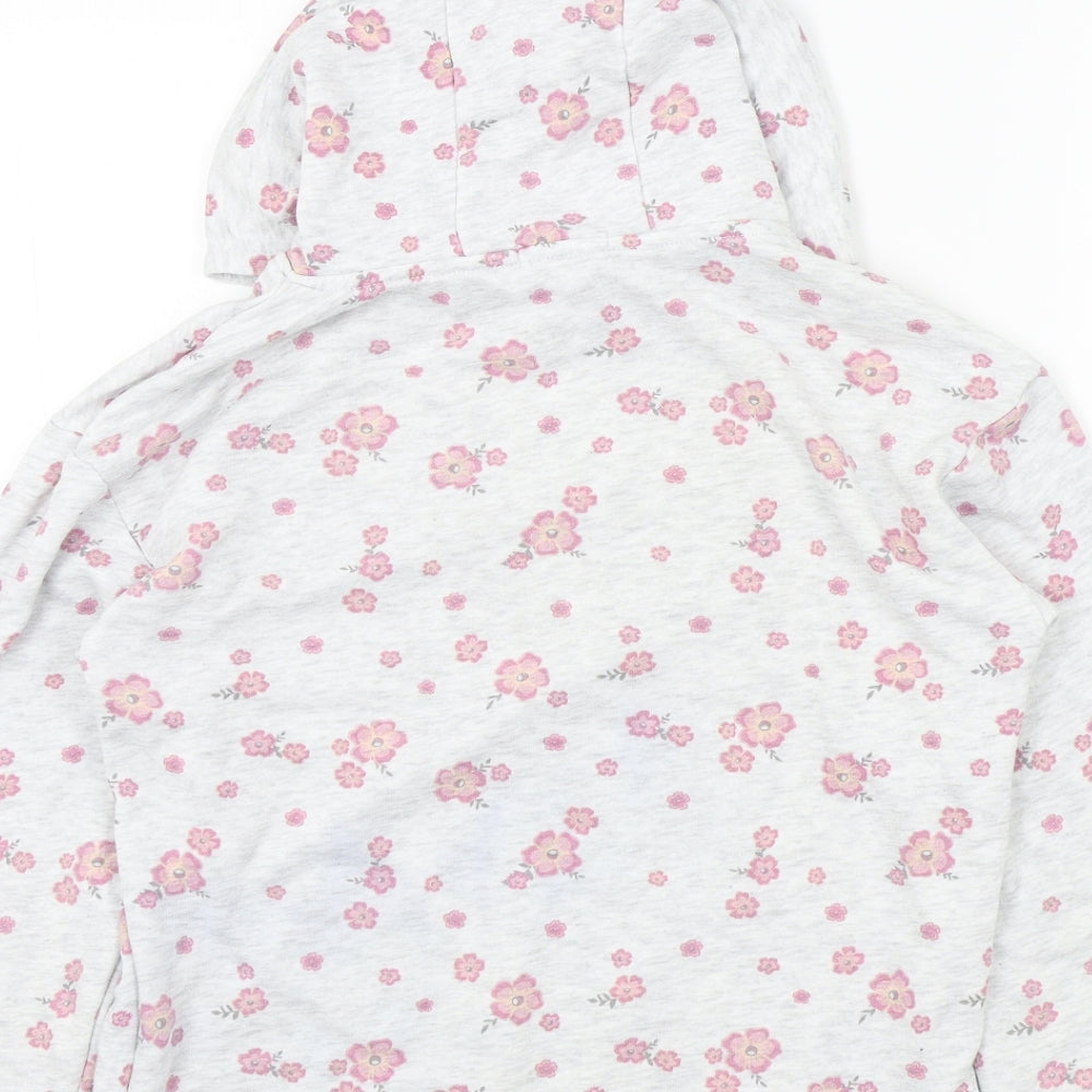 Primark Womens Grey Floral  Pullover Jumper Size 12