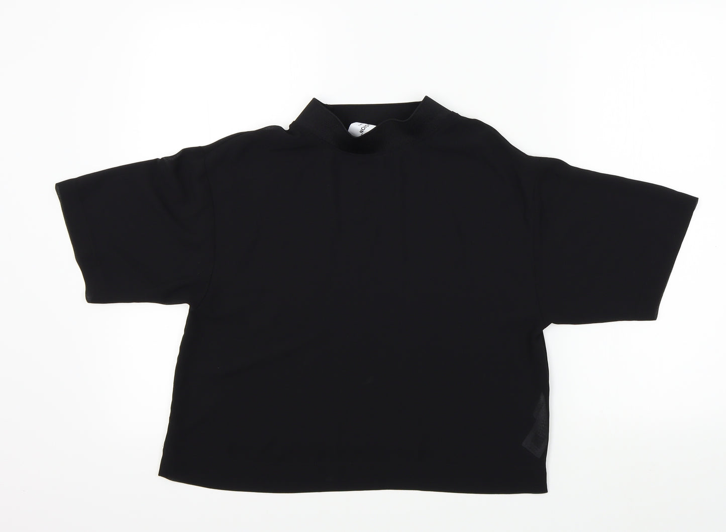 COLLUSION Womens Black   Basic Blouse Size 10  - see through