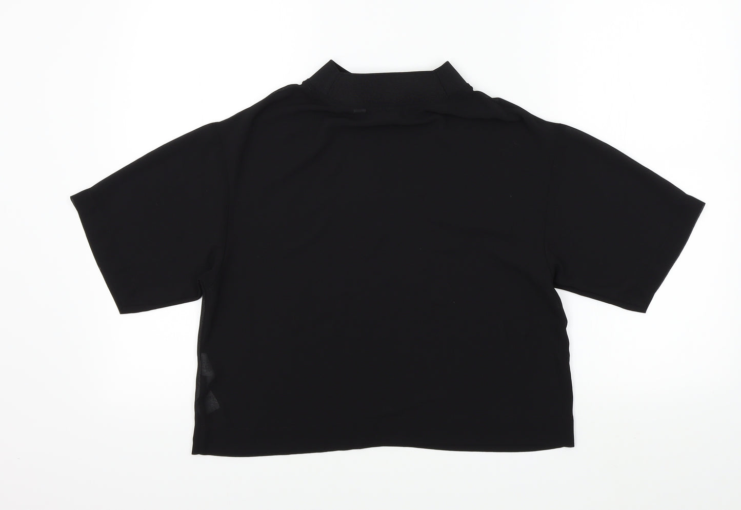 COLLUSION Womens Black   Basic Blouse Size 10  - see through