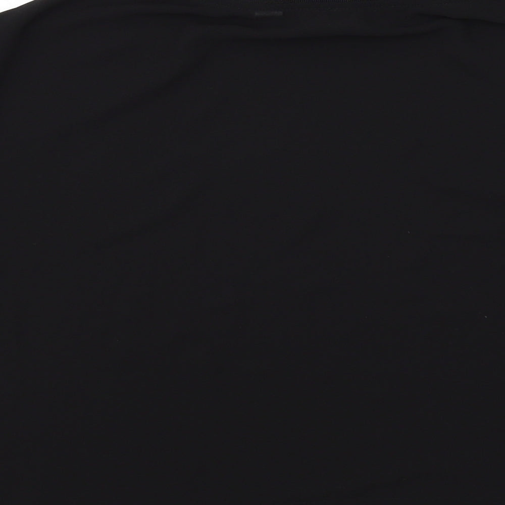 COLLUSION Womens Black   Basic Blouse Size 10  - see through