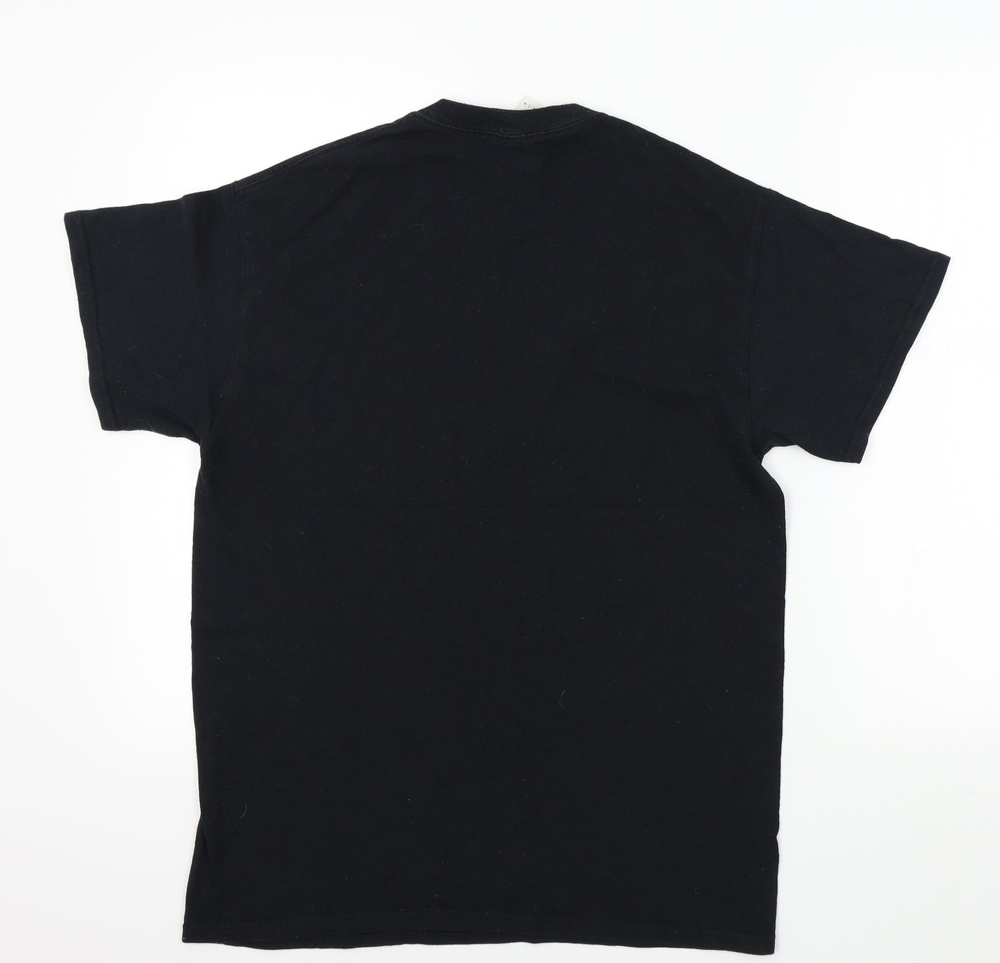 Gildan Mens Black Colourblock   T-Shirt Size M