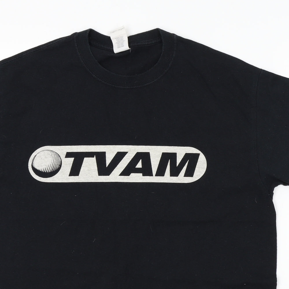 Gildan Mens Black Colourblock   T-Shirt Size M