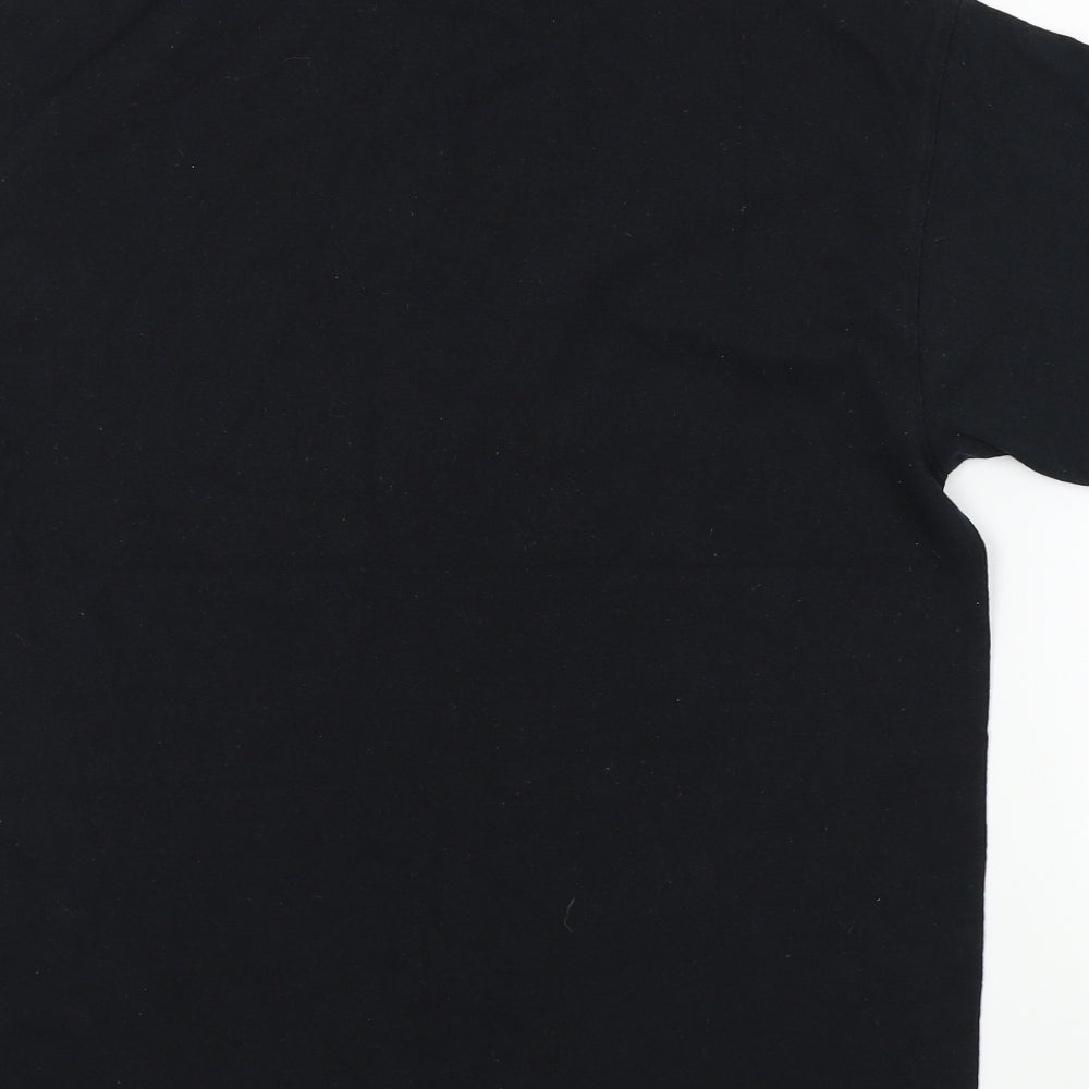 Gildan Mens Black Colourblock   T-Shirt Size M