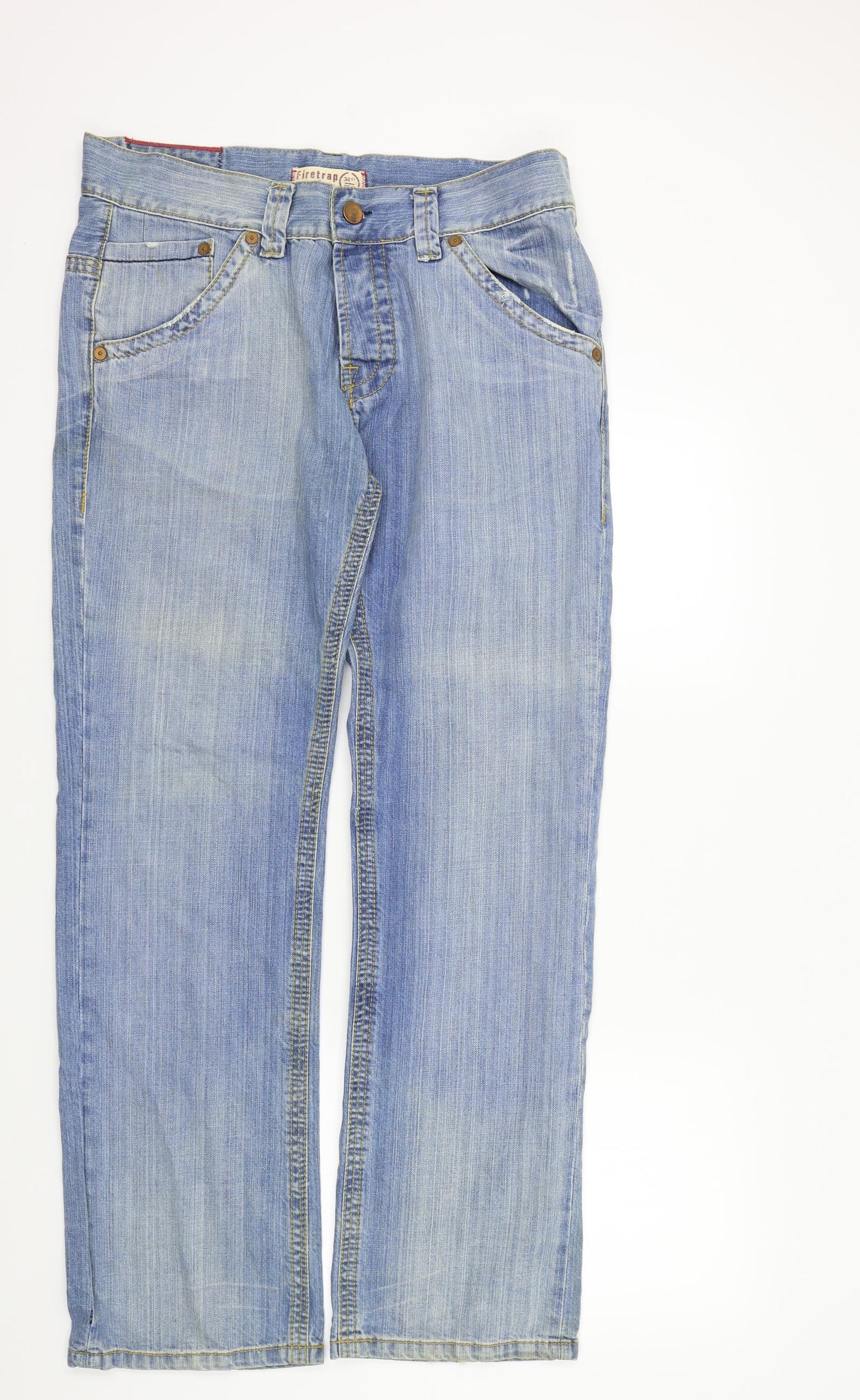 Firetrap Mens Blue   Straight Jeans Size 34 in L32 in