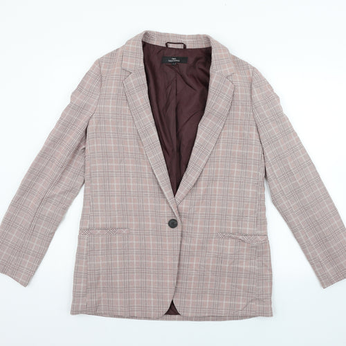 NEXT Womens Pink Check  Jacket Blazer Size 12
