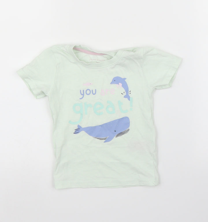 Primark Baby Green   Basic T-Shirt Size 12-18 Months