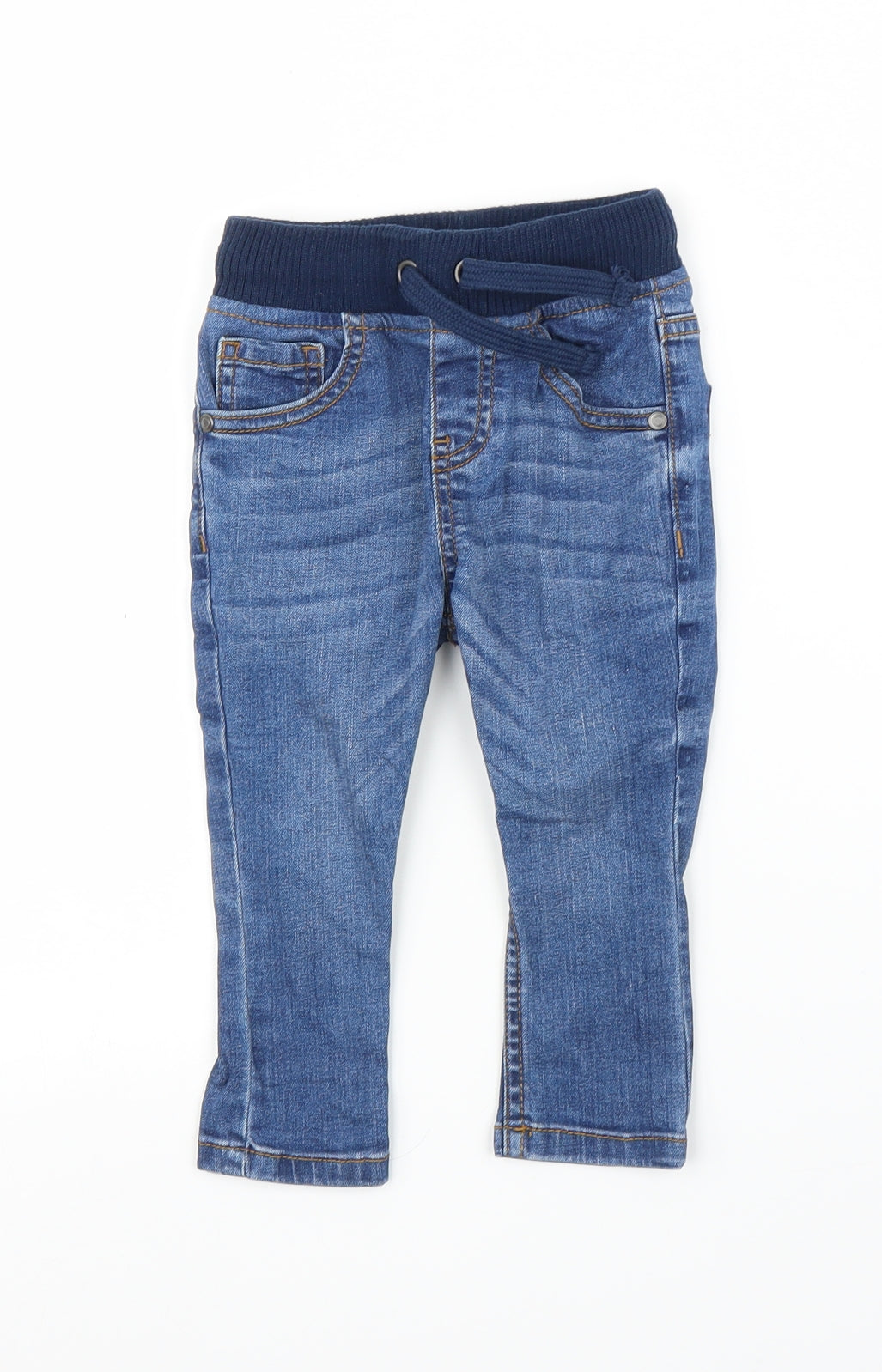 TU Boys Blue  Denim Capri Jeans Size 9-12 Months