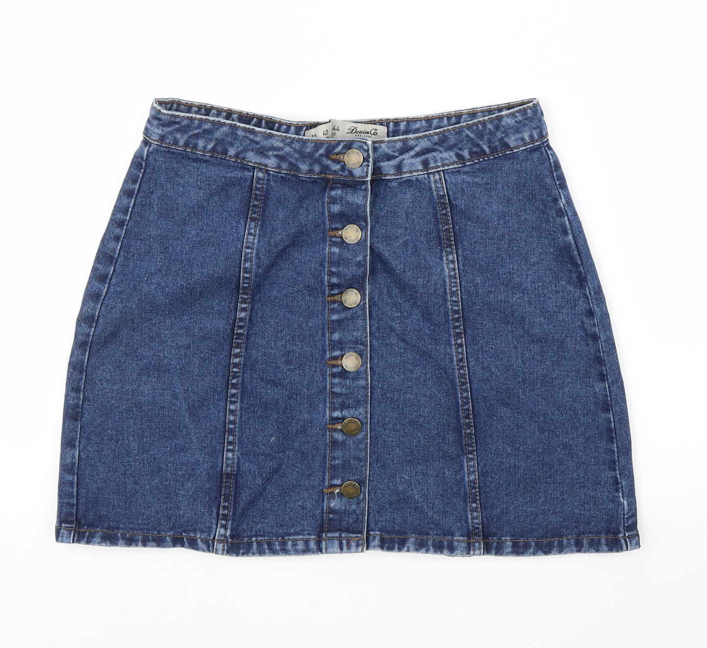 Primark Womens Blue  Denim A-Line Skirt Size 12