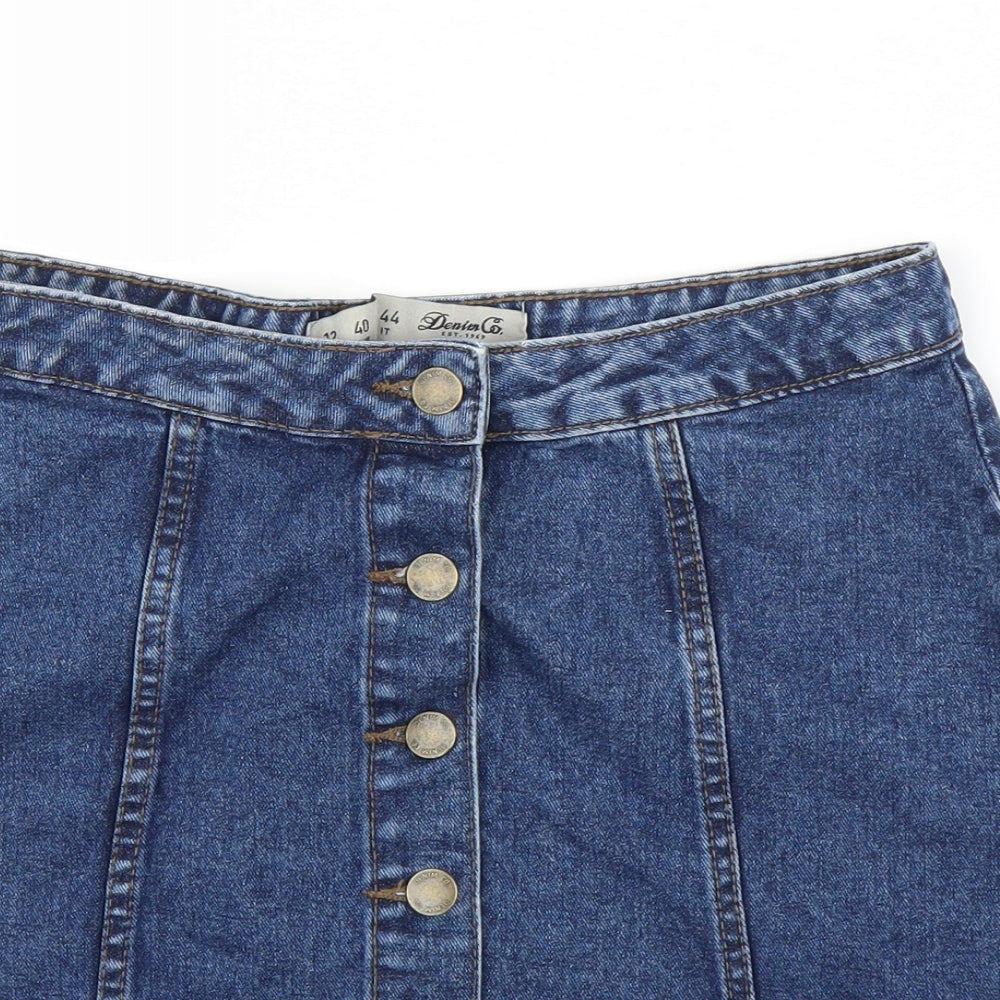 Primark Womens Blue  Denim A-Line Skirt Size 12