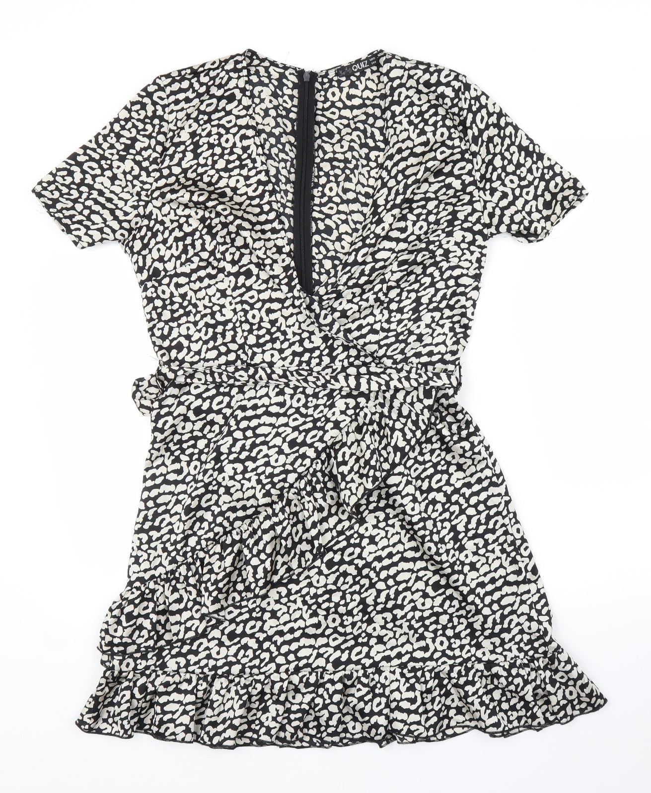 Quiz Womens Beige Animal Print  A-Line  Size 12  - Leopard print