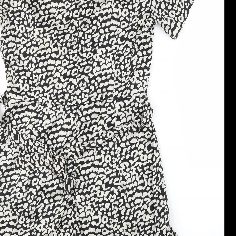 Quiz Womens Beige Animal Print  A-Line  Size 12  - Leopard print
