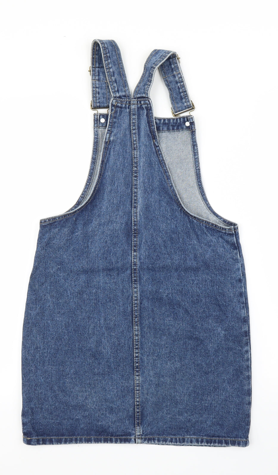 Primark Womens Blue  Denim Pinafore/Dungaree Dress  Size 4