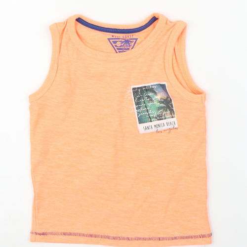 Matalan Boys Orange   Basic Tank Size 4 Years