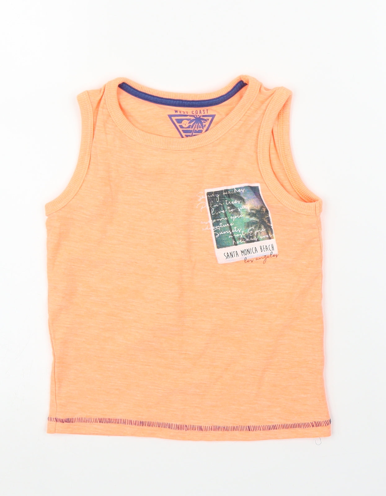 Matalan Boys Orange   Basic Tank Size 4 Years