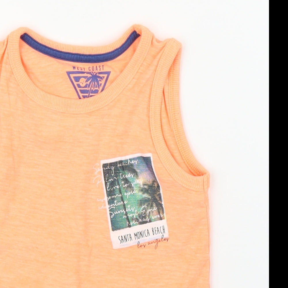Matalan Boys Orange   Basic Tank Size 4 Years