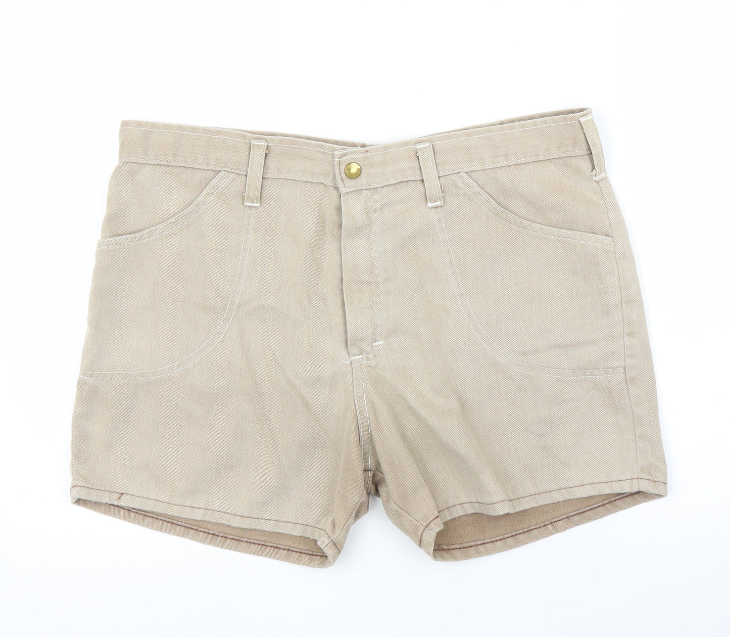 Preworn Mens Beige  Denim Bermuda Shorts Size L