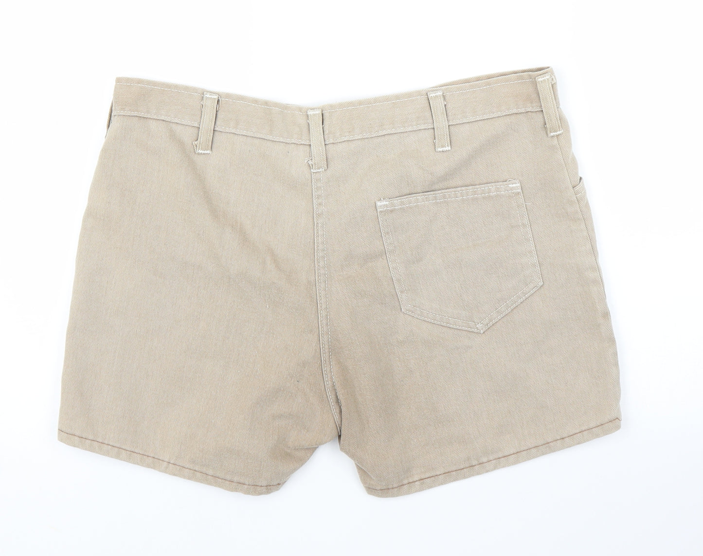 Preworn Mens Beige  Denim Bermuda Shorts Size L