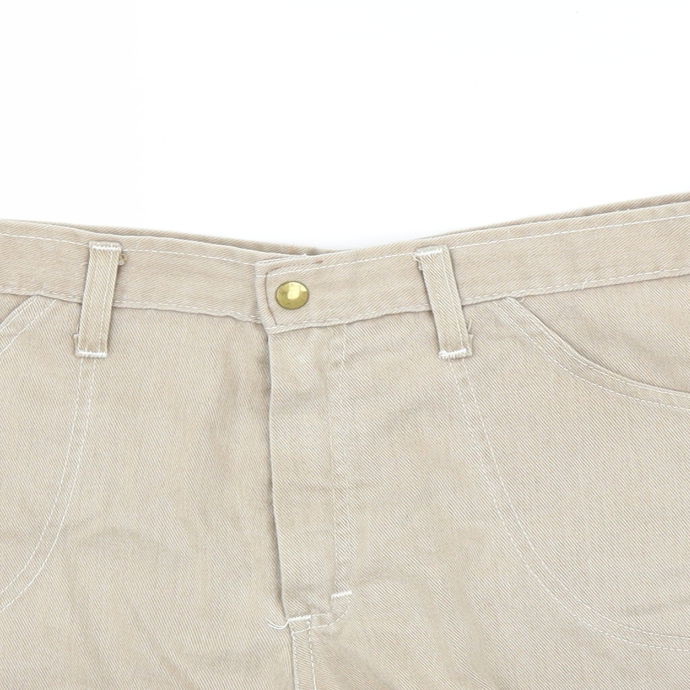 Preworn Mens Beige  Denim Bermuda Shorts Size L
