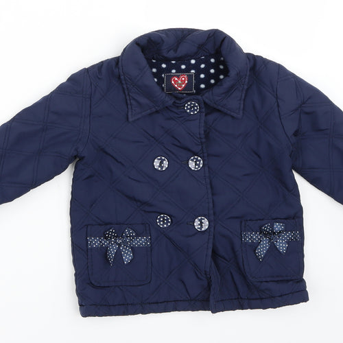 st bernard Baby Blue   Quilted Coat Size 18-24 Months