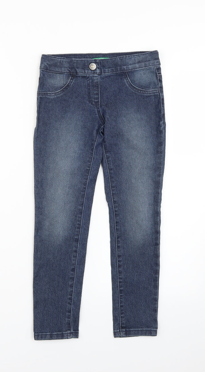 United Colors of Benetton Girls Blue Denim Skinny Jeans Size S