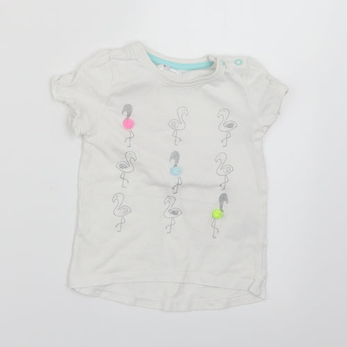 Preworn Baby White   Basic T-Shirt Size 12-18 Months