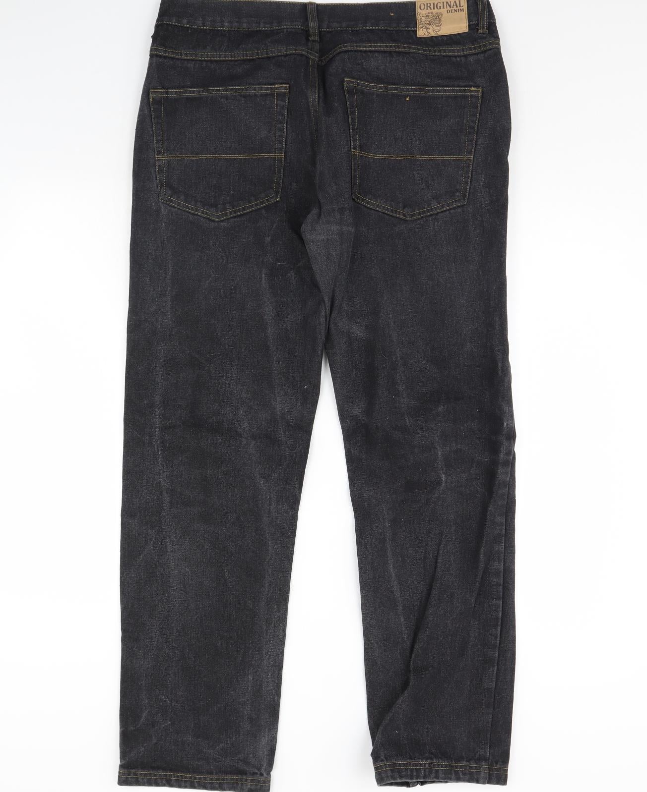 Original Denim Mens Black   Straight Jeans Size 36 L30 in