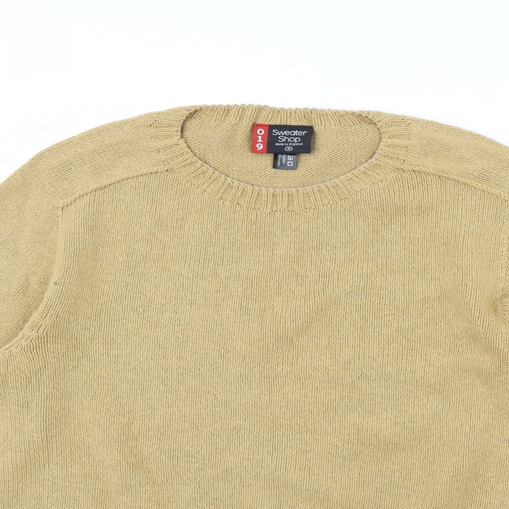 Sweater Shop Mens Beige   Pullover Jumper Size S