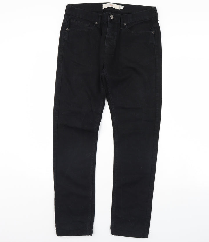 Topman Womens Black Denim Skinny Jeans Size 32 in L30 in