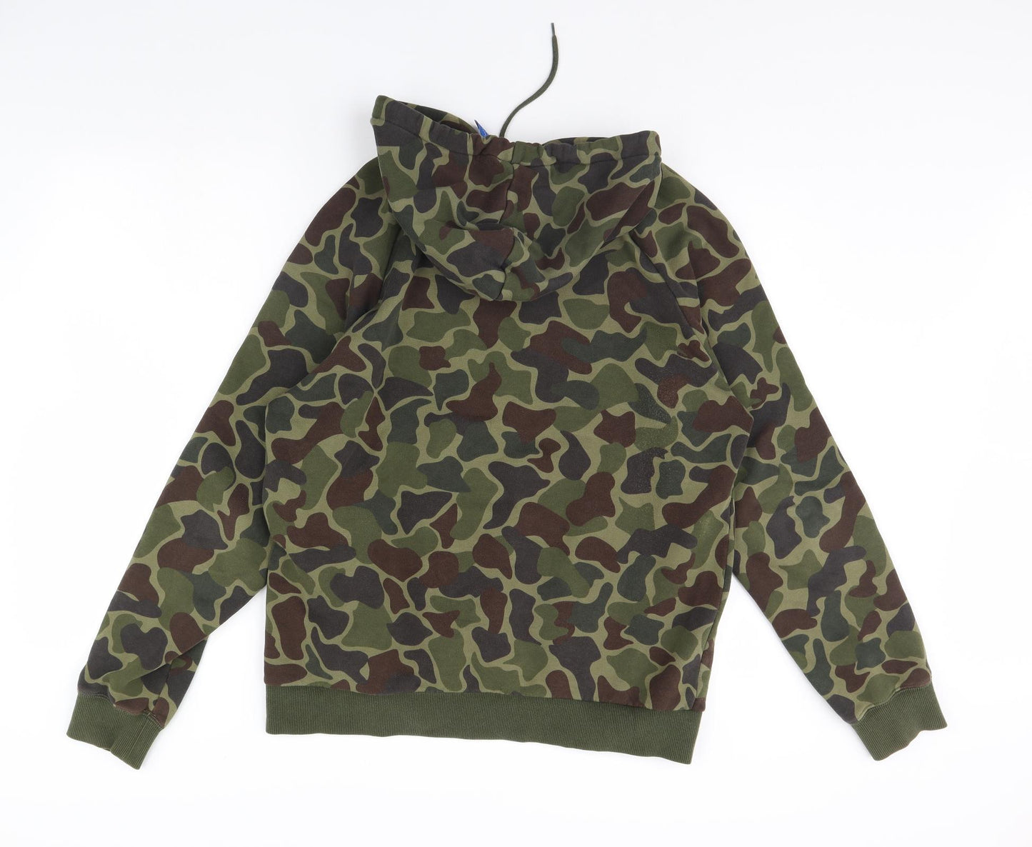 adidas Mens Green Camouflage  Pullover Hoodie Size M
