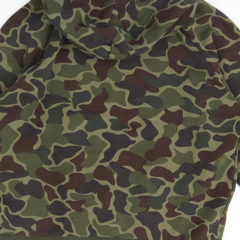 adidas Mens Green Camouflage  Pullover Hoodie Size M