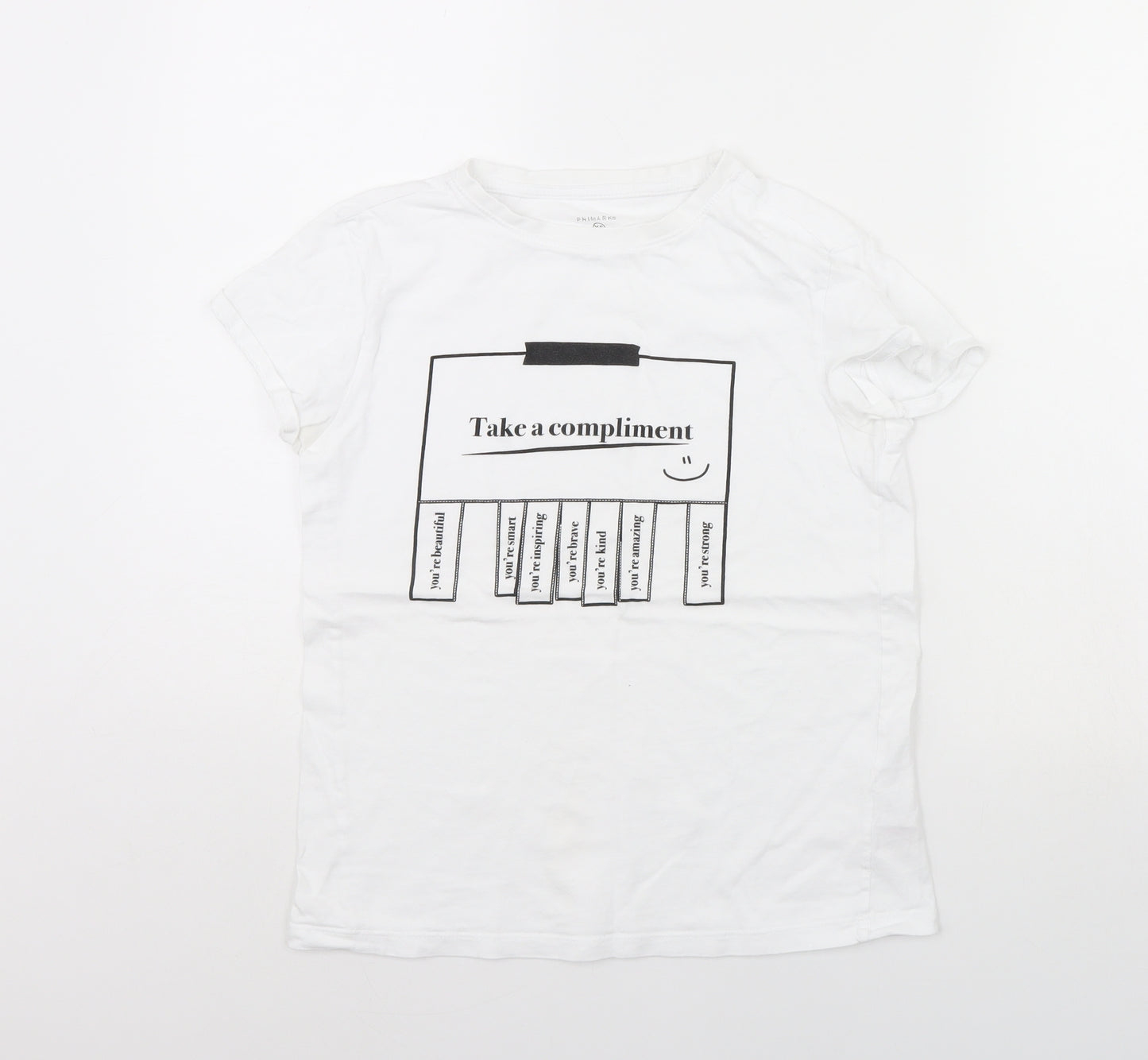 Primark Womens White   Basic T-Shirt Size XS