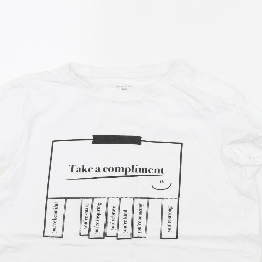 Primark Womens White   Basic T-Shirt Size XS