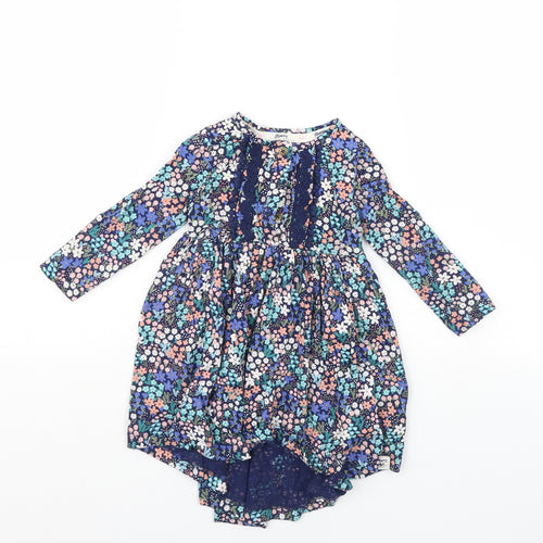 Manta Ray Girls Blue Floral  Fit & Flare  Size 18 Months
