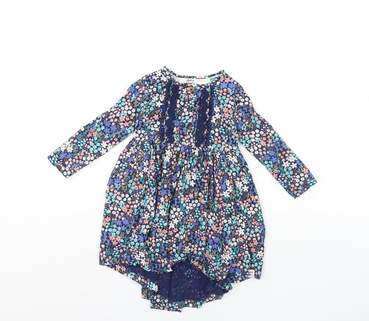 Manta Ray Girls Blue Floral Fit & Flare Size 18 Months