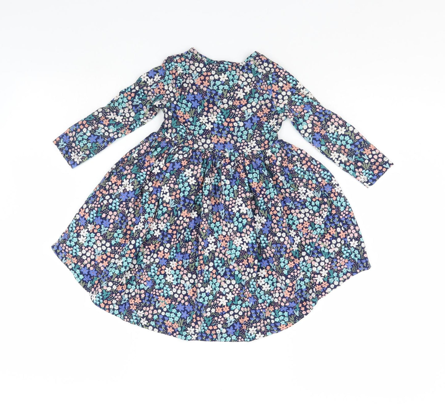 Manta Ray Girls Blue Floral  Fit & Flare  Size 18 Months