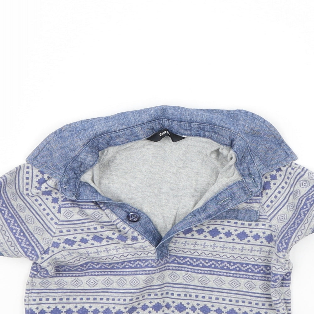 George Boys Blue Striped  Basic Polo Size 12 Months