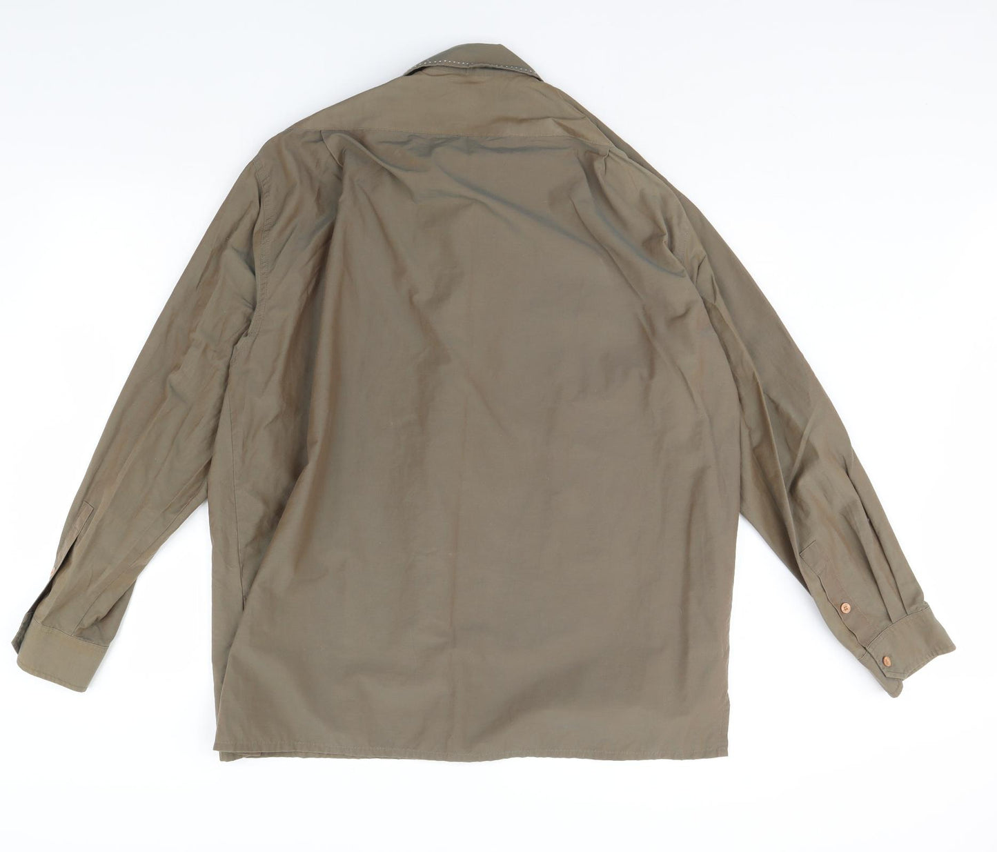 Hush Puppies Mens Brown    Dress Shirt Size L