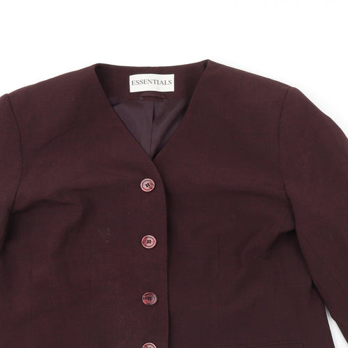 Essentials Womens Purple   Jacket  Size 18